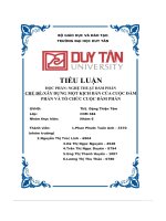 tiểu luận nghệ thuật đàm phán chủ đề xây dựng một kịch bản của cuộc đàm phán và tổ chức cuộc đàm phán