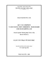 quy tắc simpson và bất đẳng thức hermite hamamard cho hàm không lồi