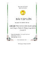 Chủ Đề Phân Tích Tài Chính Doanh Nghiệp Của Công Ty Thuốc Lá Thăng Long Thời Kì Covid-19.Pdf