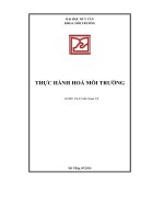 khảo sát đánh giá một số chỉ tiêu chất lượng môi trường nước tại một số địa điểm trên địa bàn thành phố đà nẵng