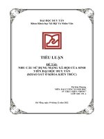 Báo Cáo Khảo Sát Nhu Cầu Sử Dụng Mạng Xã Hội Của Sinh Viên Đại Học Duy Tân (Khoa Kiến Trúc)_.Pdf