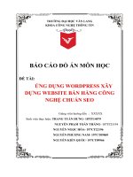 đề tài ứng dụng wordpress xây dựng website bán hàng công nghệ chuẩn seo