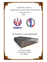 đồ án kết cấu công trình thép kích thước khung ngang