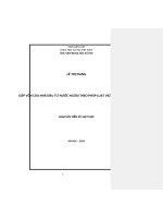 GÓP VỐN CỦA NHÀ ĐẦU TƯ NƯỚC NGOÀI THEO PHÁP LUẬT VIỆT NAM HIỆN NAY