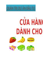 Tiểu Luận - Quản Trị Dự Án Đầu Tư - Đề Tài - Cửa Hàng Buffet Dành Cho Sinh Viên