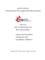 tiểu luận môn văn hóa đa quốc gia đề tài vương quốc buhtan