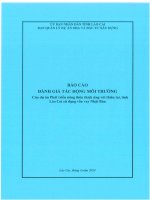 báo cáo đánh giá tác động môi trường dự án phát triển nông thôn thích ứng với thiên tai tỉnh lào cai