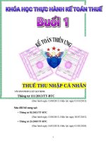 tính thuế tncn phần 1 khóa học thực hành kế toán thuế
