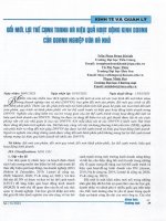 ĐỔI MỚI VÀ LỢI THẾ CẠNH TRANH: HÀNH TRÌNH TÌM HIỆU QUẢ HOẠT ĐỘNG KINH DOANH CỦA DOANH NGHIỆP NHỎ VÀ VỪA