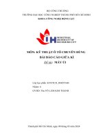 môn kỹ thuật ô tô chuyên dùng bài báo cáo giữa kì đề tài máy ủi