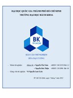 báo cáo thí nghiệm bài 1 kỹ thuật phòng thí nghiệm