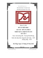 đồ án môn học aet 441 đồ án cdio 4 thiết kế ly hợp ô tô con aet 441 c