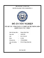 tính toán và thiết kế mô hình máy phay cnc 3 trục