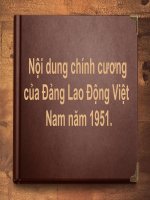 nội dung chính cương của đảng lao động việt nam năm 1951