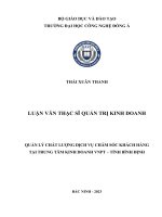 Quản Lý Chất Lượng Dịch Vụ Chăm Sóc Khách Hàng Tại Trung Tâm Kinh Doanh Vnpt Tỉnh Bình Định