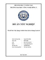 xây dựng website bán sách sử dụng laravel