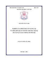 Luận Án Tiến Sĩ Y Học Nghiên Cứu Hình Thái Vỡ Xương Sọ Và Mối Liên Quan Với Tổn Thương Nội Sọ Do Tai Nạn Giao Thông Đường Bộ