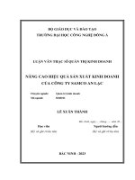 Nâng Cao Hiệu Quả Sản Xuất Kinh Doanh Của Công Ty Samco An Lạc