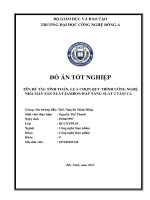 tính toán lựa chọn quy trình công nghệ nhà máy sản xuất jambon hấp năng suất 2 tấn