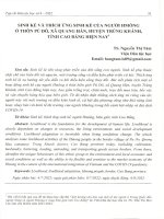 SINH KẾ VÀ THÍCH ỨNG SINH KẾ CỦA NGƯỜI H''MÔNG Ở THÔN PÚ DÔ, XÃ QUANG HÁN, HUYỆN TRÙNG KHÁNH, TỈNH CAO BẰNG HIỆN NAY