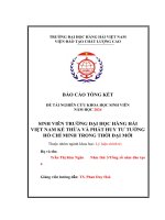 SINH VIÊN TRƯỜNG ĐẠI HỌC HÀNG HẢI  VIỆT NAM KẾ THỪA VÀ PHÁT HUY TƯ TƯỞNG HỒ CHÍ MINH TRONG THỜI ĐẠI MỚI