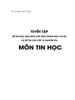tuyển tập đề thi học sinh giỏi cấp tỉnh trung học cơ sở và đề thi vào lớp 10 chuyên tin môn tin học vương thành trung