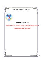 Tiểu Luận - Kinh Tế Đầu Tư - Đề Tài - Vai Trò Của Đầu Tư Với Sự Tăng Trưởng Kinh Tế