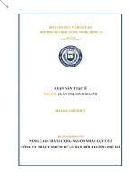 Nâng Cao Chất Lượng Nguồn Nhân Lực Của Công Ty Tnhh Môi Trường Phú Hà