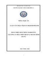 Hoàn Thiện Hoạt Động Marketing Tại Công Ty Phát Triển Dịch Vụ Truyền Hình Mytv