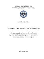 Nâng Cao Chất Lượng Nguồn Nhân Lực Tại Trung Tâm Hợp Tác Quốc Tế Thông Tấn Trong Giai Đoạn Công Nghệ 40