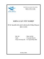 Lập Phần Mềm Quản Lý Phương Tiện Di Động Thông Qua Định Vị Vệ Tinh