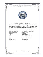 tính toán lựa chọn quy trình công nghệ nhà máy sản xuất surimi với năng suất 50 tấn nguyên liệu