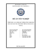 tính toán lựa chọn quy trình công nghệ nhà máy sản xuất xúc xích tiệt trùng năng suất 6 tấn