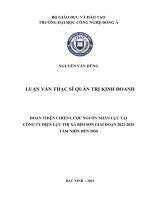 Hoàn Thiện Chiến Lược Nguồn Nhân Lực Tại Công Ty Điện Lực Thị Xã Bỉm Sơn Giai Đoạn 2022 2025 Tầm Nhìn Đến 2030