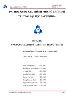 đề tài 13 ứng dụng của đại số tuyên tính trong vận tải