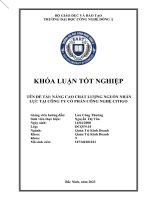 nâng cao chất lượng nguồn nhân lực tại công ty cổ phần công nghệ citigo