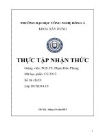 Thực Tập Nhận Thức Khoa Xây Dựng Khoá 14