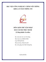 môn kiểm thử xâm nhập báo cáo bài thực hành lỗ hổng buffer overflow