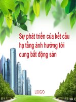 Tiểu Luận - Thị Trường Bất Động Sản - Đề Tài - Sự Phát Triển Của Kết Cấu Hạ Tầng Ảnh Hưởng Tới Cung Bất Động Sản
