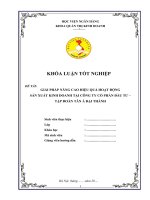 GIẢI PHÁP NÂNG CAO HIỆU QUẢ HOẠT ĐỘNG SẢN XUẤT KINH DOANH TẠI CÔNG TY CỔ PHẦN ĐẦU TƯ – TẬP ĐOÀN TÂN Á ĐẠI THÀNH