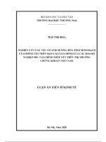 luận án tiến sĩ kinh tế nghiên cứu các yếu tố ảnh hưởng đến tính minh bạch của thông tin trên báo cáo tài chính của các doanh nghiệp phi tài chính niêm yết trên thị trường chứng khoán việt nam