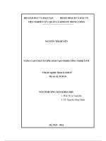 luận án tiến sĩ kinh tế nâng cao chất lượng đào tạo nghề công nghệ ô tô
