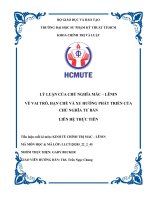 lý luận của chủ nghĩa mác lênin về vai trò hạn chế và xu hướng phát triển của chủ nghĩa tư bản liên hệ thực tiễn