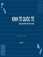 lý thuyết và chính sách thương mại quốc tế