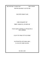 Luận văn thạc sĩ luật học: Chuẩn bị xét xử phúc thẩm vụ án dân sự