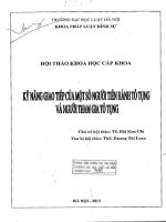 Hội thảo khoa học cấp khoa: Kỹ năng giao tiếp của một số người tiến hành tố tụng và người tham gia tố tụng