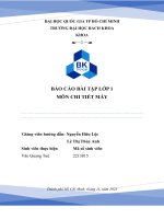 báo cáo bài tập lớp 1 môn chi tiết máy tính toán động cơ điện