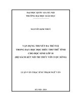 Luận văn thạc sĩ Sư phạm ngữ văn: Vận dụng thuyết đa trí tuệ trong dạy học đọc hiểu thơ trữ tình cho học sinh lớp 10 (bộ sách kết nối tri thức với cuộc sống)