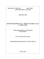 Luận văn thạc sĩ luật học: Kết hôn trái pháp luật - Một số vấn đề lý luận và thực tiễn