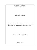 Luận văn thạc sĩ luật học: Nhập tài sản riêng vào tài sản chung của vợ chồng theo pháp luật Hôn nhân và gia đình Việt Nam